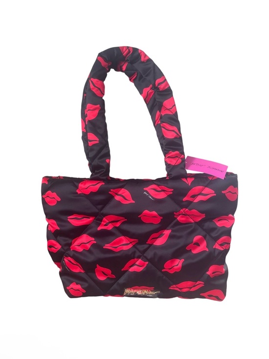 Betsey Johnson Handbags - Betsey Johnson lip kiss print pillow quilted tote shoulder bag purse NWT